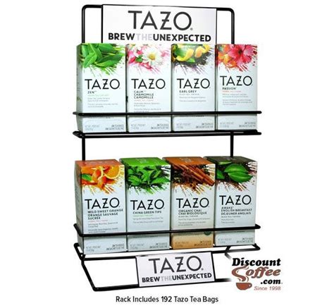 tazo tea metal box|Tazo Tea Display Rack (Filled), Metal 2 Shelf Display .